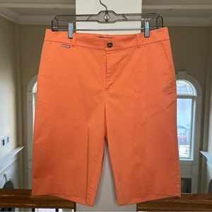 LRL. Lauren Ralph Lauren Activewear, Bermuda Shorts in Apricot. Size 6.